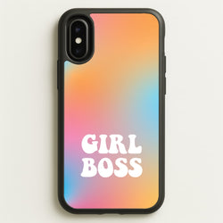 Girl Boss - Aesthetic Quote  - Aesthetic Quote Phone Case for iPhone X / XS