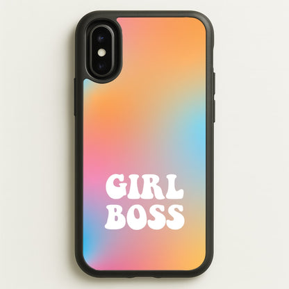 Girl Boss - Aesthetic Quote  - Aesthetic Quote Phone Case for iPhone X / XS