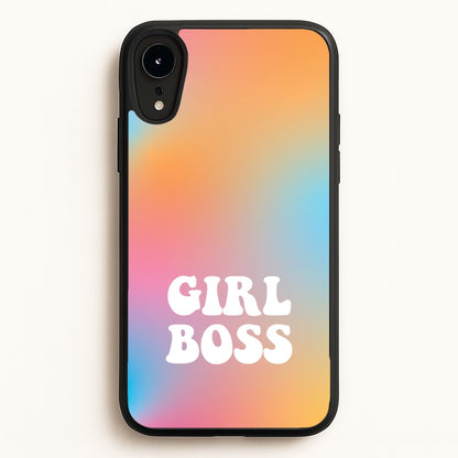 Girl Boss - Aesthetic Quote  - Aesthetic Quote Phone Case for iPhone XR