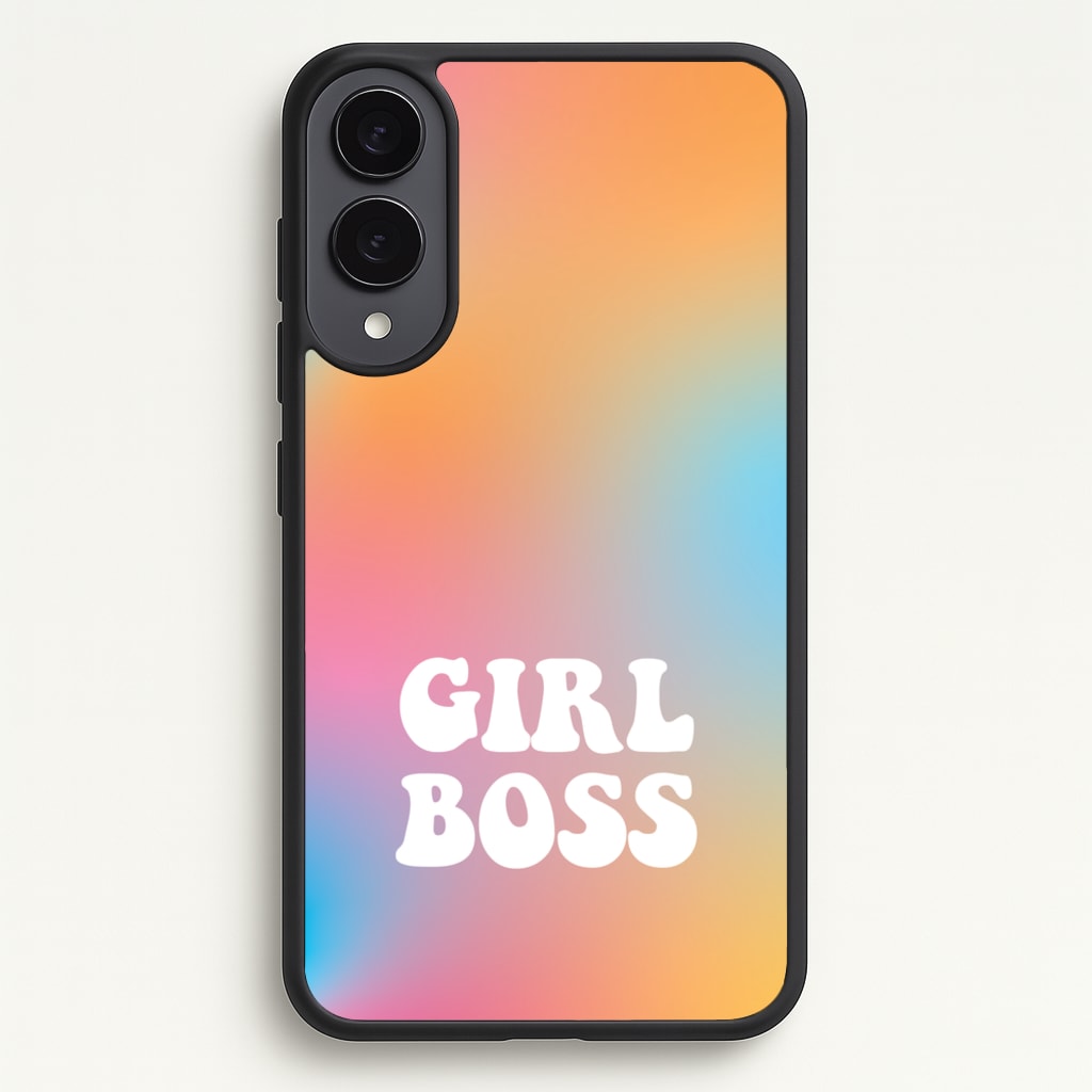 Girl Boss - Aesthetic Quote  - Aesthetic Quote Phone Case for Galaxy S25 Edge