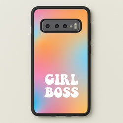 Girl Boss - Aesthetic Quote  - Aesthetic Quote Phone Case for Galaxy S10