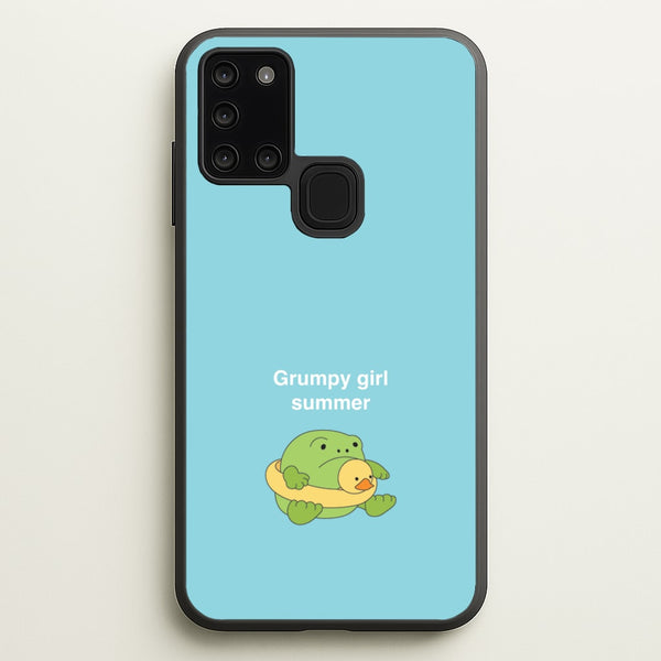 Grumpy Girl Summer - Plushy  - Plushy Phone Case for Galaxy A21s