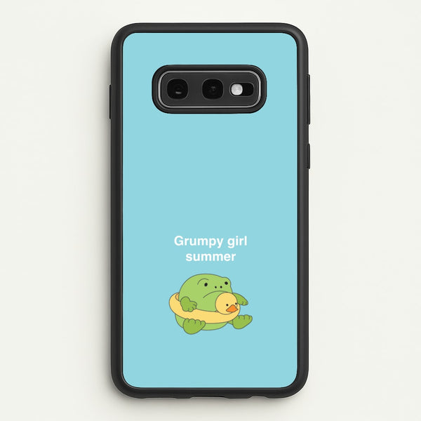 Grumpy Girl Summer - Plushy  - Plushy Phone Case for Galaxy S10e