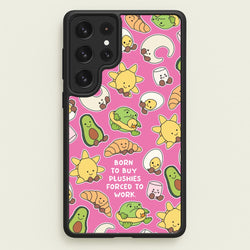 Born To Buy Plushy  - Plushy Phone Case for Galaxy S22 Ultra
