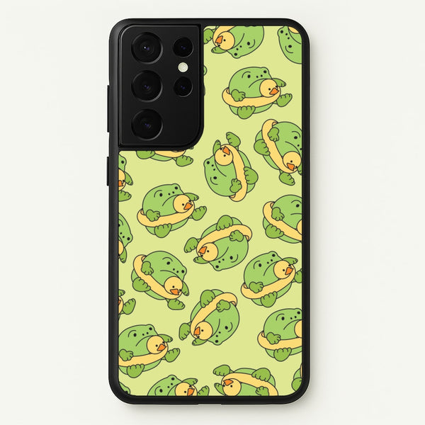 Frog Pattern - Plushy  - Plushy Phone Case for Galaxy S21 Ultra