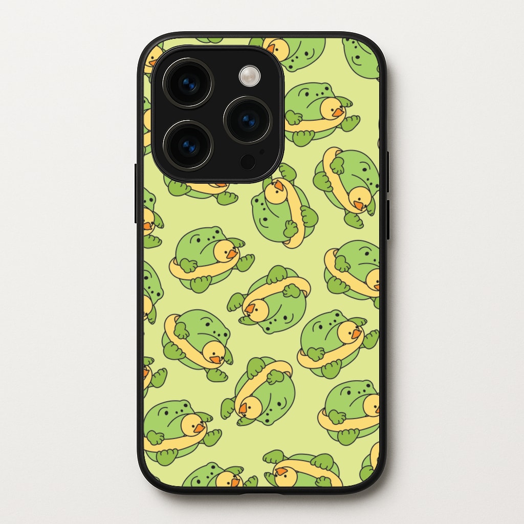 Frog Pattern - Plushy  - Plushy Phone Case for iPhone 15 Pro Max