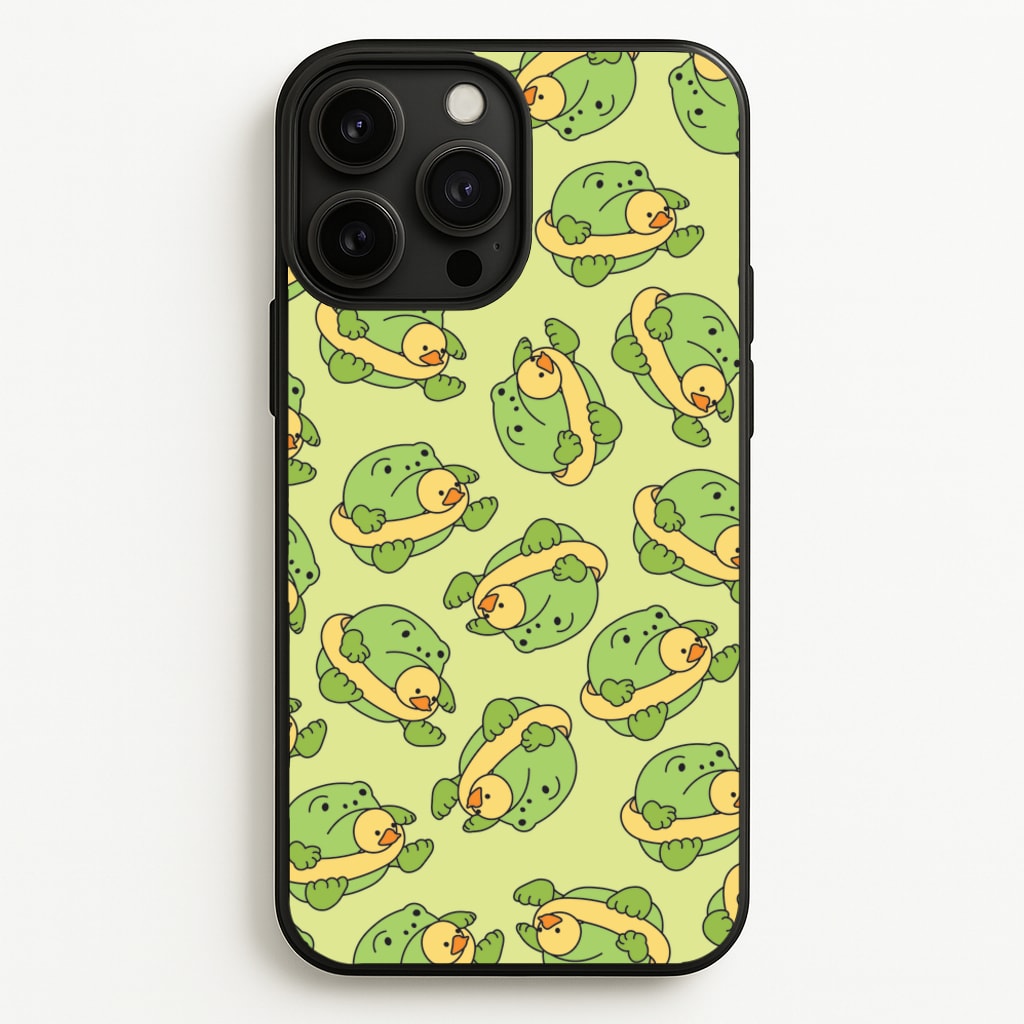 Frog Pattern - Plushy  - Plushy Phone Case for iPhone 13 Pro Max