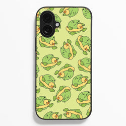 Frog Pattern - Plushy  - Plushy Phone Case for iPhone 16 Plus