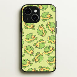 Frog Pattern - Plushy  - Plushy Phone Case for iPhone 14