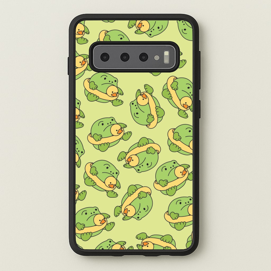 Frog Pattern - Plushy  - Plushy Phone Case for Galaxy S10