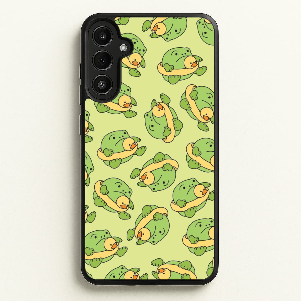 Frog Pattern - Plushy  - Plushy Phone Case for Galaxy A34