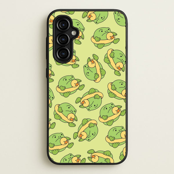 Frog Pattern - Plushy  - Plushy Phone Case for Galaxy A54