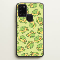 Frog Pattern - Plushy  - Plushy Phone Case for Galaxy A21s