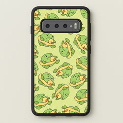 Frog Pattern - Plushy  - Plushy Phone Case for Galaxy S10 Plus