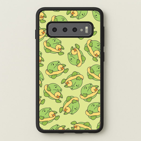 Frog Pattern - Plushy  - Plushy Phone Case for Galaxy S10 Plus