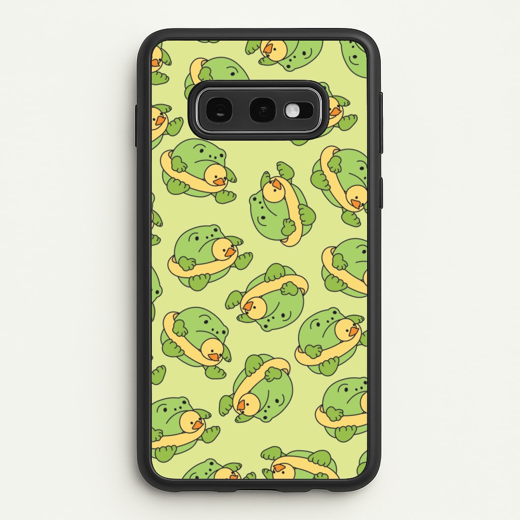 Frog Pattern - Plushy  - Plushy Phone Case for Galaxy S10e