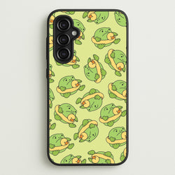 Frog Pattern - Plushy  - Plushy Phone Case for Galaxy A14