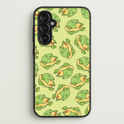 Frog Pattern - Plushy  - Plushy Phone Case for Galaxy A14