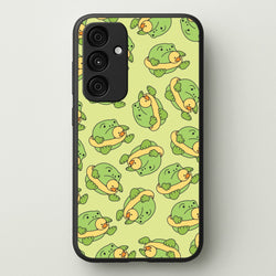 Frog Pattern - Plushy  - Plushy Phone Case for Galaxy A35