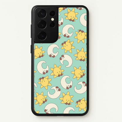 Stars And Moon Pattern - Plushy  - Plushy Phone Case for Galaxy S21 Ultra