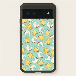 Stars And Moon Pattern - Plushy  - Plushy Phone Case for Google Pixel 6