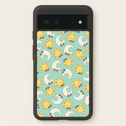 Stars And Moon Pattern - Plushy  - Plushy Phone Case for Google Pixel 6