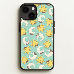 Stars And Moon Pattern - Plushy  - Plushy Phone Case for iPhone 13 Mini