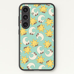 Stars And Moon Pattern - Plushy  - Plushy Phone Case for Galaxy S24