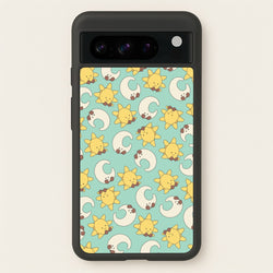 Stars And Moon Pattern - Plushy  - Plushy Phone Case for Google Pixel 8 Pro