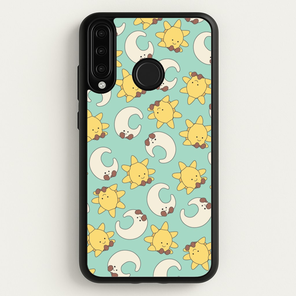 Stars And Moon Pattern - Plushy  - Plushy Phone Case for Huawei P30 Lite
