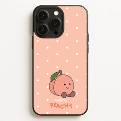Peach Pattern  - Plushy Phone Case for iPhone 16 Pro Max