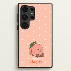 Peach Pattern  - Plushy Phone Case for Galaxy S25 Ultra