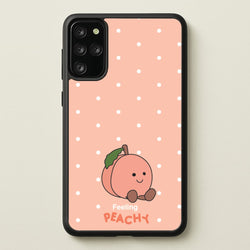 Peach Pattern  - Plushy Phone Case for Galaxy S20 Plus