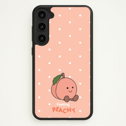 Peach Pattern  - Plushy Phone Case for Galaxy S23 Plus