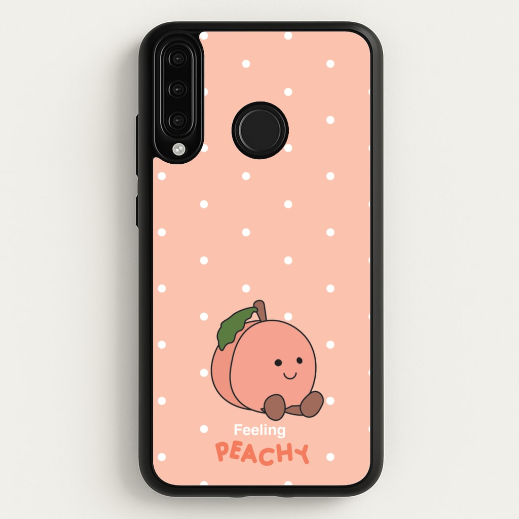 Peach Pattern  - Plushy Phone Case for Huawei P30 Lite