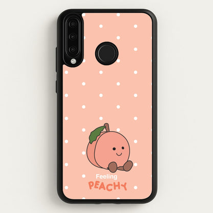 Peach Pattern  - Plushy Phone Case for Huawei P30 Lite