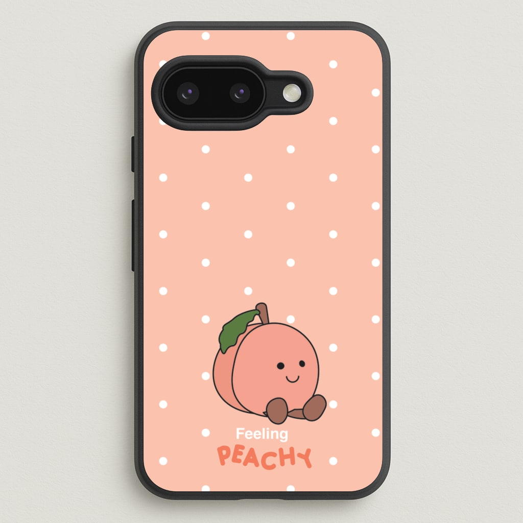Peach Pattern  - Plushy Phone Case for Google Pixel 9a