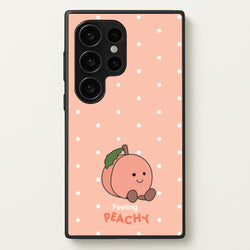 Peach Pattern  - Plushy Phone Case for Galaxy S24 Ultra