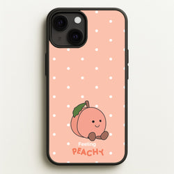 Peach Pattern  - Plushy Phone Case for iPhone 13 Mini