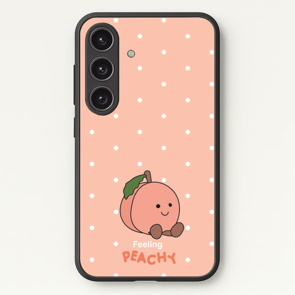 Peach Pattern  - Plushy Phone Case for Galaxy S24 Plus