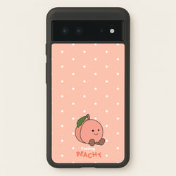 Peach Pattern  - Plushy Phone Case for Google Pixel 6