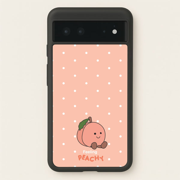 Peach Pattern  - Plushy Phone Case for Google Pixel 6