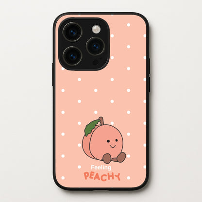 Peach Pattern  - Plushy Phone Case for iPhone 14 Pro