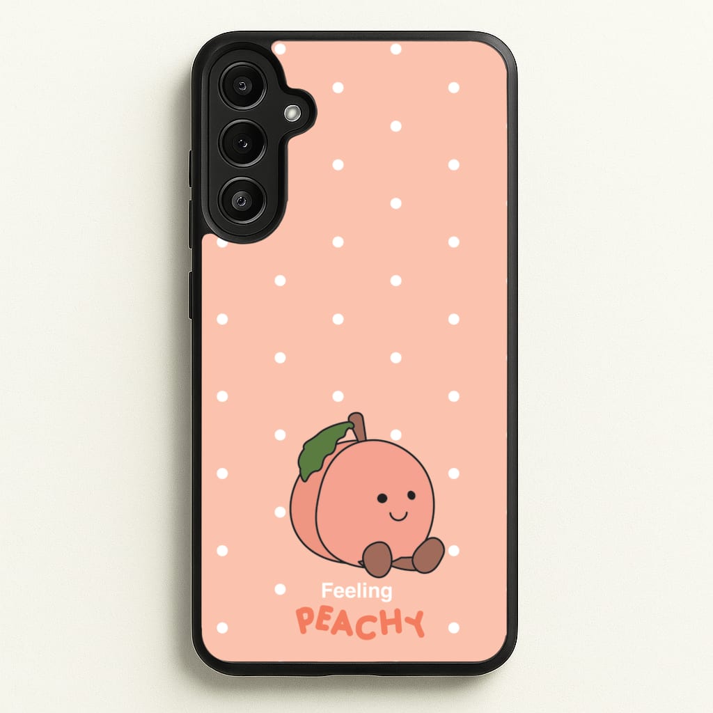 Peach Pattern  - Plushy Phone Case for Galaxy A34