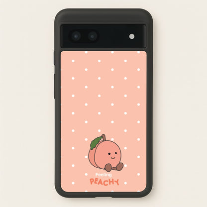 Peach Pattern  - Plushy Phone Case for Google Pixel 6a