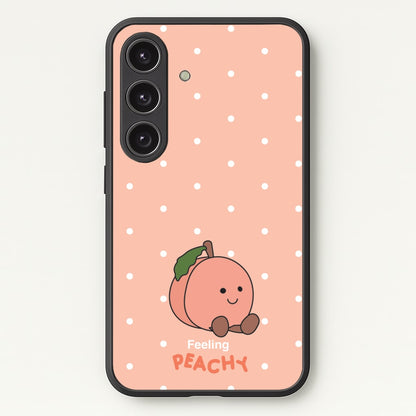 Peach Pattern  - Plushy Phone Case for Galaxy S24