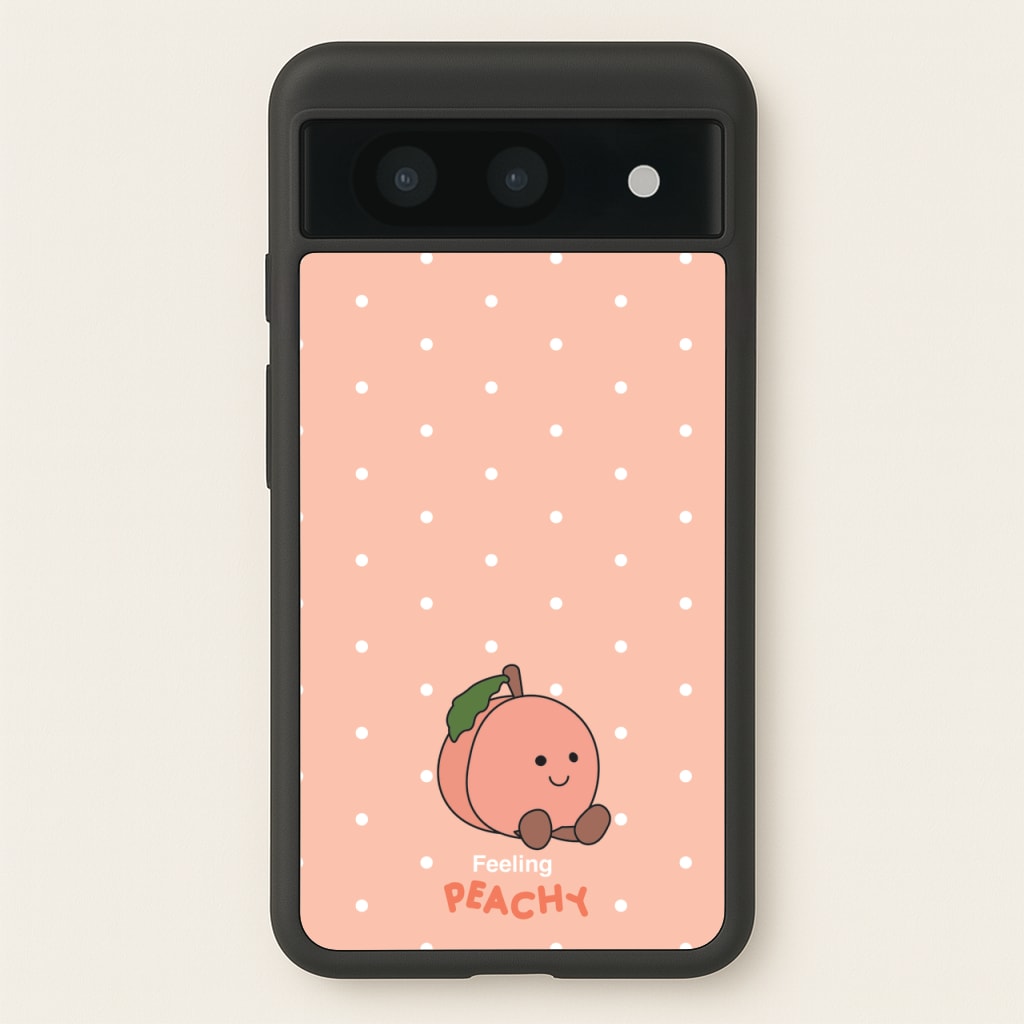 Peach Pattern  - Plushy Phone Case for Google Pixel 8a