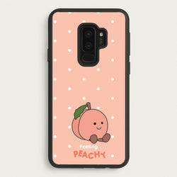 Peach Pattern  - Plushy Phone Case for Galaxy S9 Plus