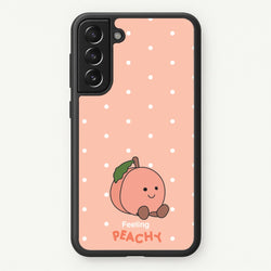 Peach Pattern  - Plushy Phone Case for Galaxy S21