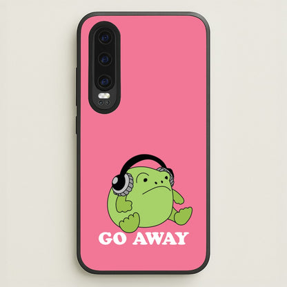Go Away Grumpy Frog   - Plushy Phone Case for Huawei P30